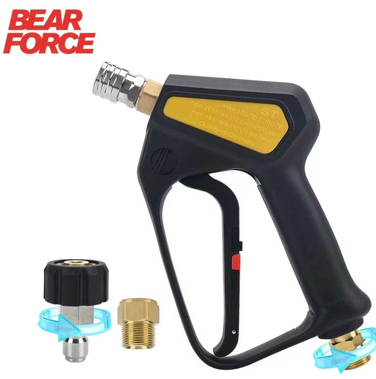 Bear force pistola giratoria de baja fuerza de gatillo para  máquina de presión con entrada M22-14mm hasta 4500 PSI
